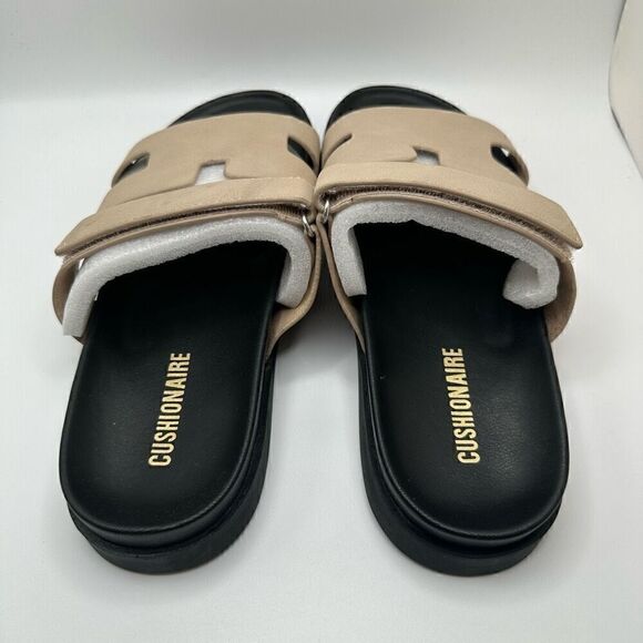 CUSHIONAIRE Women's Lotto footbed sandal with +Comfort 8 WIDE SAND - Picture 4 of 7